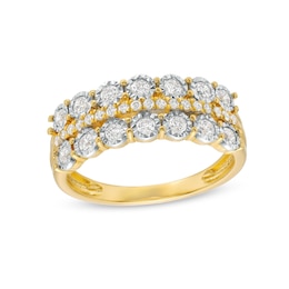 0.50 CT. T.W. Diamond Miracle Double Row Band in 10K Gold