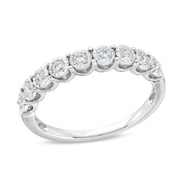 0.25 CT. T.W. Diamond Miracle Nine Stone Band in 10K White Gold
