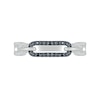 Thumbnail Image 2 of 0.115 CT. T.W. Black and White Diamond Interlocking Paperclip Ring in Sterling Silver