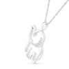 Thumbnail Image 2 of 0.085 CT. T.W. Diamond Chubby Elephant Pendant in Sterling Silver