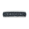 0.45 CT. T.W. Black and White Diamond Rope Edge Band in Sterling Silver