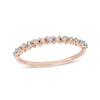 Thumbnail Image 1 of Diamond Accent "X" Flower Band in 10K Rose Gold