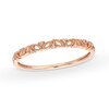 Thumbnail Image 1 of Diamond Accent Vine Vintage-Style Band in 10K Rose Gold