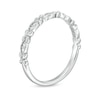 Thumbnail Image 3 of 0.04 CT. T.W. Diamond "X" Flower Station Stackable Band in 10K White Gold
