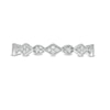 Thumbnail Image 4 of 0.065 CT. T.W. Kite Multi-Diamond Vintage-Style Stackable Band in 10K White Gold