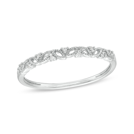 Diamond Accent Vine Vintage-Style Band in 10K Gold