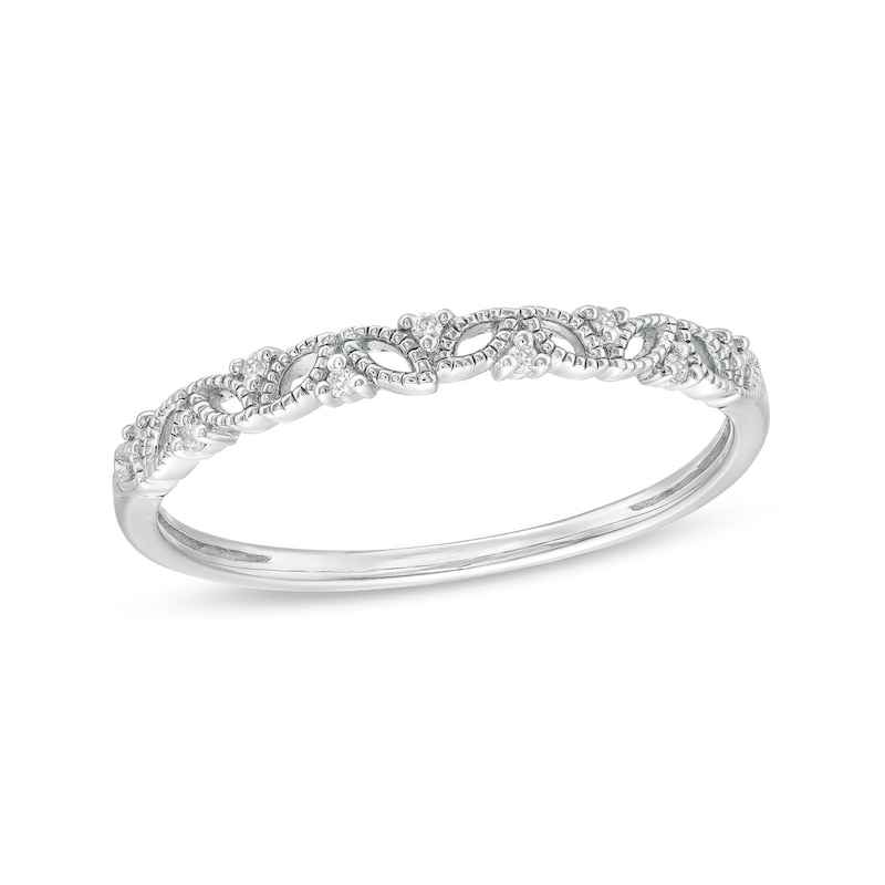 Diamond Accent Vine Vintage-Style Band in 10K Gold|Peoples Jewellers