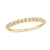 Thumbnail Image 0 of Diamond Accent "X" Flower Band in 10K Gold