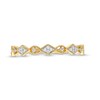 Thumbnail Image 4 of 0.065 CT. T.W. Kite Multi-Diamond Vintage-Style Stackable Band in 10K Gold