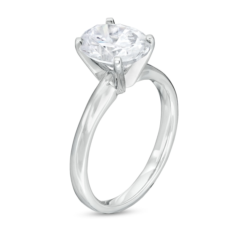 2.00 CT. Oval Certified Lab-Created Diamond Solitaire Engagement Ring in 14K White Gold (F/SI2)