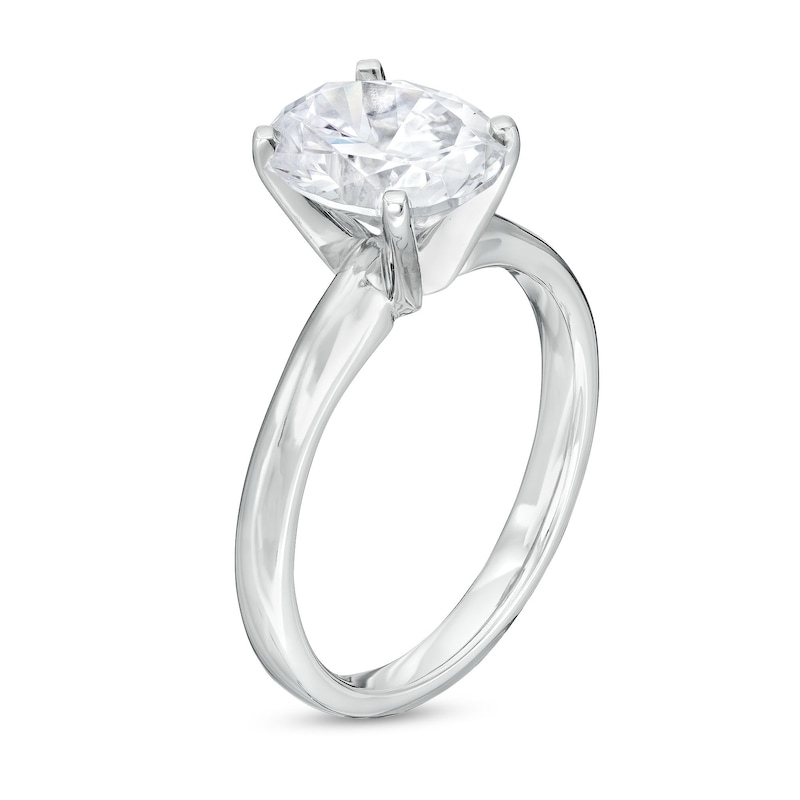 Main Image 3 of 2.00 CT. Oval Certified Lab-Grown Diamond Solitaire Engagement Ring in 14K White Gold (F/VS2)