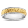 Thumbnail Image 1 of Diamond-Cut 6.0mm Band in 10K Two-Tone Gold - Size 10