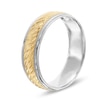 Thumbnail Image 3 of Diamond-Cut 6.0mm Band in 10K Two-Tone Gold - Size 10