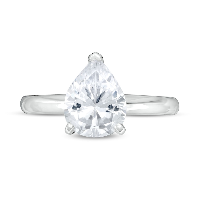 Main Image 2 of 2.00 CT. Pear-Shaped Certified Lab-Grown Diamond Solitaire Engagement Ring in 14K White Gold (F/VS2)