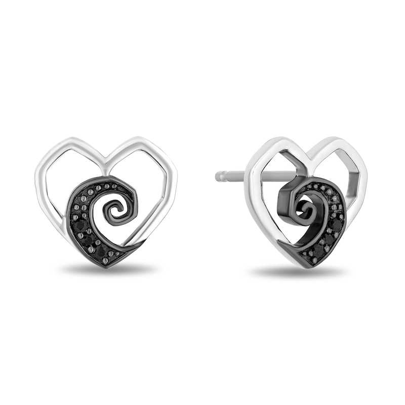 Main Image 4 of Disney Treasures The Nightmare Before Christmas Diamond Spiral Hill Pendant and Stud Earrings Set in Sterling Silver
