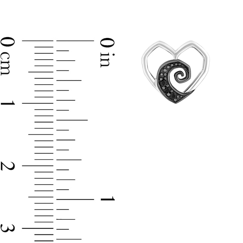 Main Image 7 of Disney Treasures The Nightmare Before Christmas Diamond Spiral Hill Pendant and Stud Earrings Set in Sterling Silver