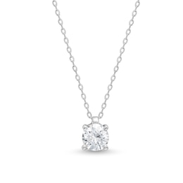 0.50 CT. Certified Lab-Created Diamond Solitaire Pendant in 14K White Gold (I/SI2)