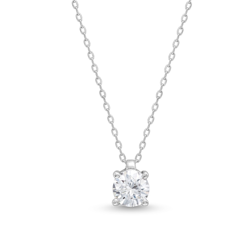 0.50 CT. Certified Lab-Created Diamond Solitaire Pendant in 14K White Gold (I/SI2)