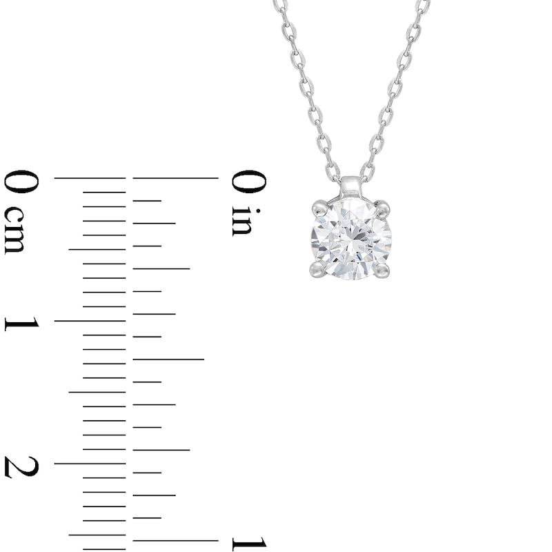 Main Image 3 of 0.50 CT. Certified Lab-Grown Diamond Solitaire Pendant in 14K White Gold (I/SI2)