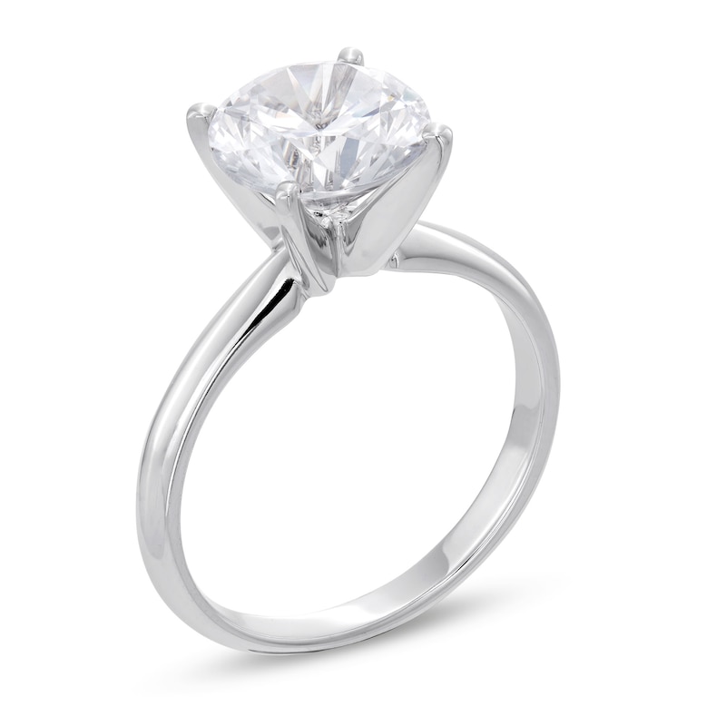 Main Image 3 of 3 CT. Certified Lab-Grown Diamond Solitaire Engagement Ring in 14K White Gold (F/SI2)