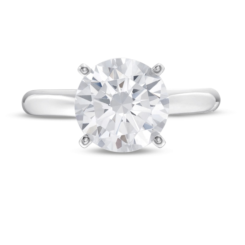 Main Image 4 of 3 CT. Certified Lab-Grown Diamond Solitaire Engagement Ring in 14K White Gold (F/SI2)