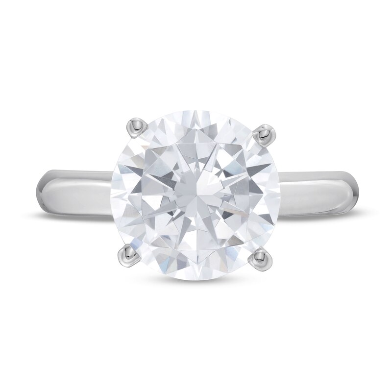 Main Image 4 of 4 CT. Certified Lab-Grown Diamond Solitaire Engagement Ring in 14K White Gold (F/SI2)