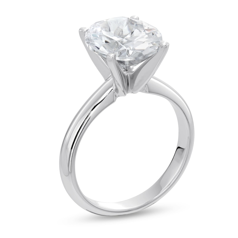 Main Image 3 of 4 CT. Oval Certified Lab-Grown Diamond Solitaire Engagement Ring in 14K White Gold (F/SI2)