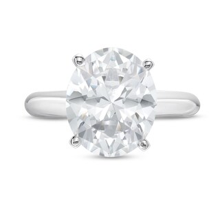 CT. Oval Certified Lab-Created Diamond Solitaire Engagement Ring in 14K White Gold (F/SI2