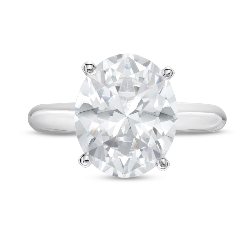 Main Image 4 of 4 CT. Oval Certified Lab-Grown Diamond Solitaire Engagement Ring in 14K White Gold (F/SI2)