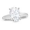 Thumbnail Image 0 of 3 CT. Oval Certified Lab-Created Diamond Solitaire Engagement Ring in 14K White Gold (F/SI2)