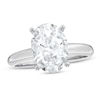 Thumbnail Image 1 of 3 CT. Oval Certified Lab-Grown Diamond Solitaire Engagement Ring in 14K White Gold (F/SI2)