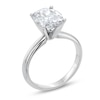 Thumbnail Image 2 of 3 CT. Oval Certified Lab-Created Diamond Solitaire Engagement Ring in 14K White Gold (F/SI2)