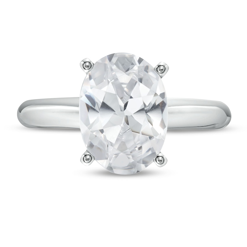 Main Image 4 of 3 CT. Oval Certified Lab-Grown Diamond Solitaire Engagement Ring in 14K White Gold (F/SI2)