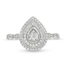 Thumbnail Image 4 of 0.25 CT. T.W. Diamond Miracle Teardrop Frame Vintage-Style Engagement Ring in 10K White Gold