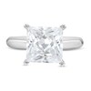 Thumbnail Image 4 of 4 CT. Certified Princess-Cut Lab-Grown Diamond Solitaire Engagement Ring in 14K White Gold (F/SI2)
