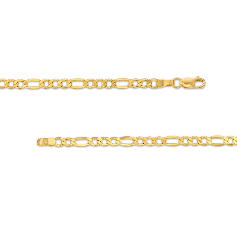 2.8mm Figaro Chain Necklace and Bracelet Set in Hollow 10K Gold|Peoples Jewellers