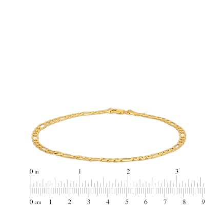 2.8mm Figaro Chain Necklace and Bracelet Set in Hollow 10K Gold