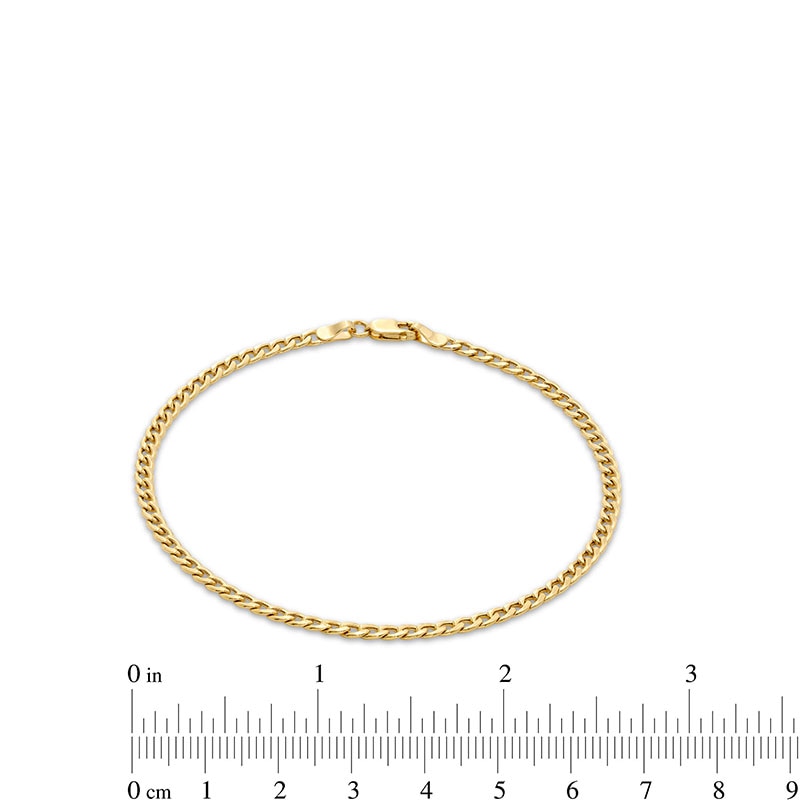 2.8mm Curb Chain Necklace and Bracelet Set in Hollow 10K Gold