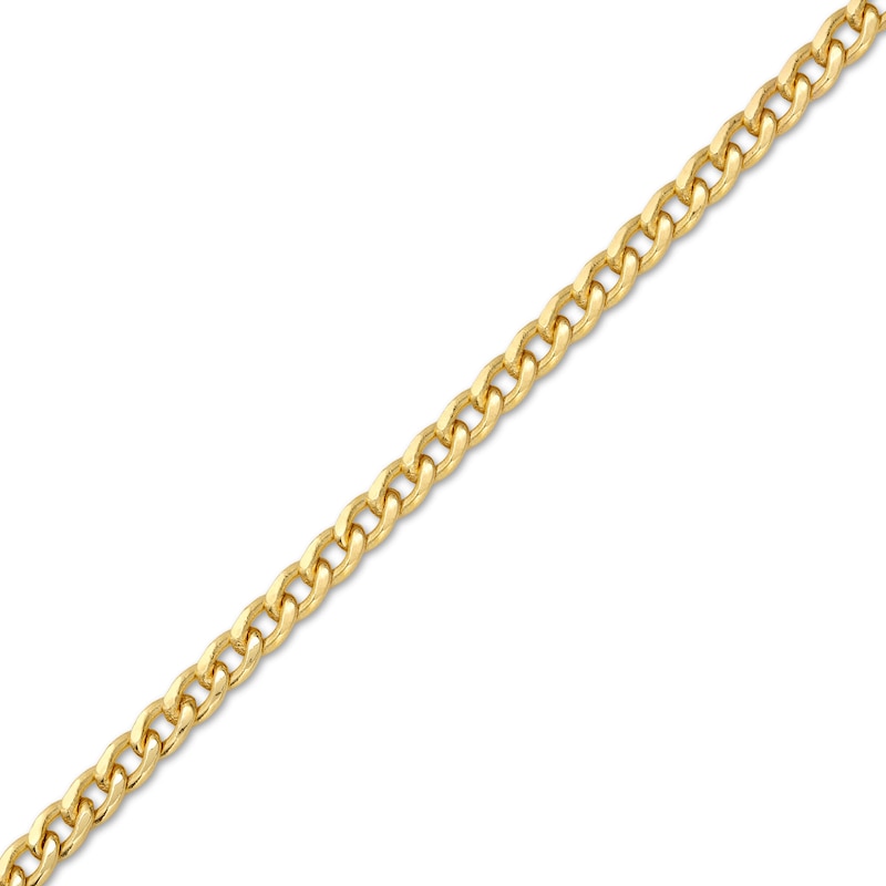 2.8mm Curb Chain Necklace and Bracelet Set in Hollow 10K Gold