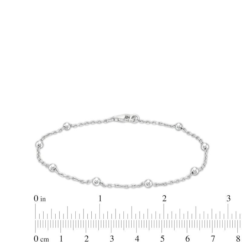 Saturn Chain, Paper Clip Chain and Curb Chain Bracelet Set in Solid Sterling Silver  - 7.5"