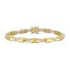 Thumbnail Image 1 of Eternally Bonded 0.24 CT. T.W. Diamond Collar Tie Bar Line Bracelet in 14K Gold - 7.25"