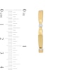 Thumbnail Image 2 of Eternally Bonded 0.12 CT. T.W. Diamond Collar Tie Half Hoop Earrings in 14K Gold