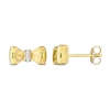 Thumbnail Image 0 of Eternally Bonded 0.04 CT. T.W. Diamond Collar Bow Tie Stud Earrings in 14K Gold