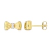 Thumbnail Image 1 of Eternally Bonded 0.04 CT. T.W. Diamond Collar Bow Tie Stud Earrings in 14K Gold