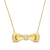 Thumbnail Image 1 of Eternally Bonded Diamond Accent Collar Bow Tie Necklace in 14K Gold