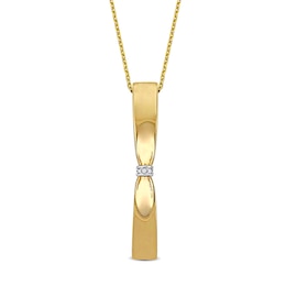 Eternally Bonded Diamond Accent Collar Tie Bar Pendant in 14K Gold