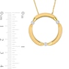 Thumbnail Image 1 of Eternally Bonded 0.05 CT. T.W. Diamond Collar Tie Circle Pendant in 14K Gold