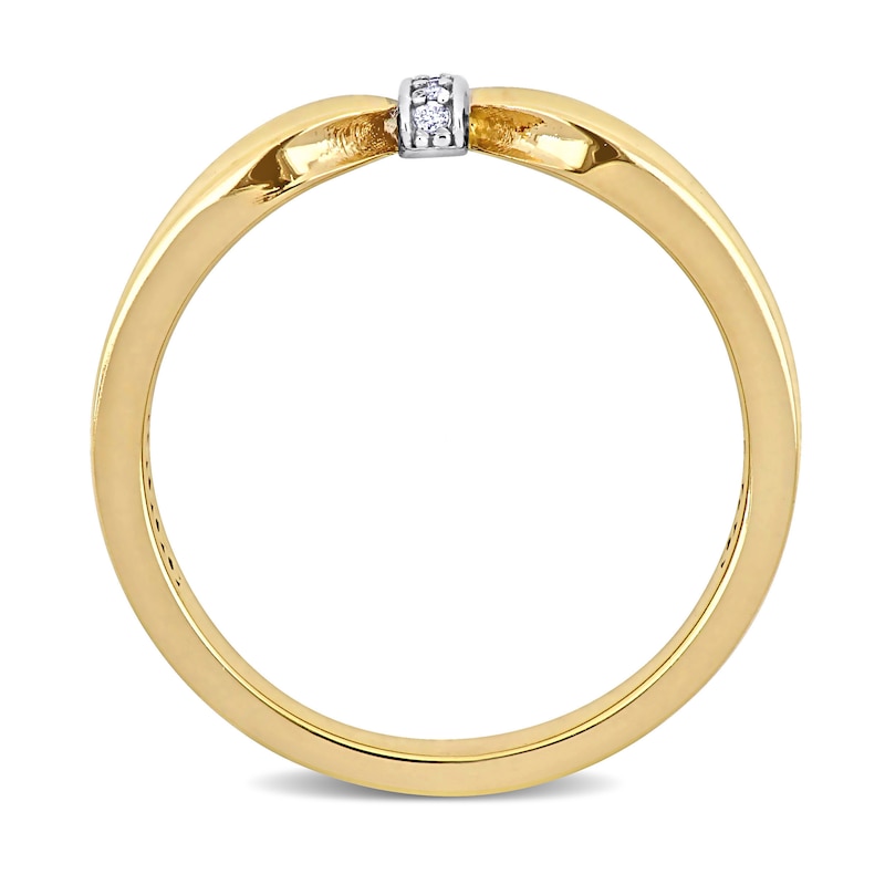 Main Image 4 of Eternally Bonded Diamond Accent Collar Tie Ring in 14K Gold