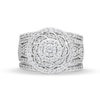 Thumbnail Image 3 of 1.45 CT. T.W. Diamond Frame Celtic-Style Flower Bridal Set in 10K White Gold