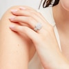 Thumbnail Image 2 of 1.29 CT. T.W. Cushion Multi-Diamond Bow-Tie Bridal Set in 10K White Gold